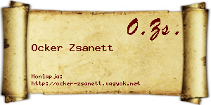 Ocker Zsanett névjegykártya